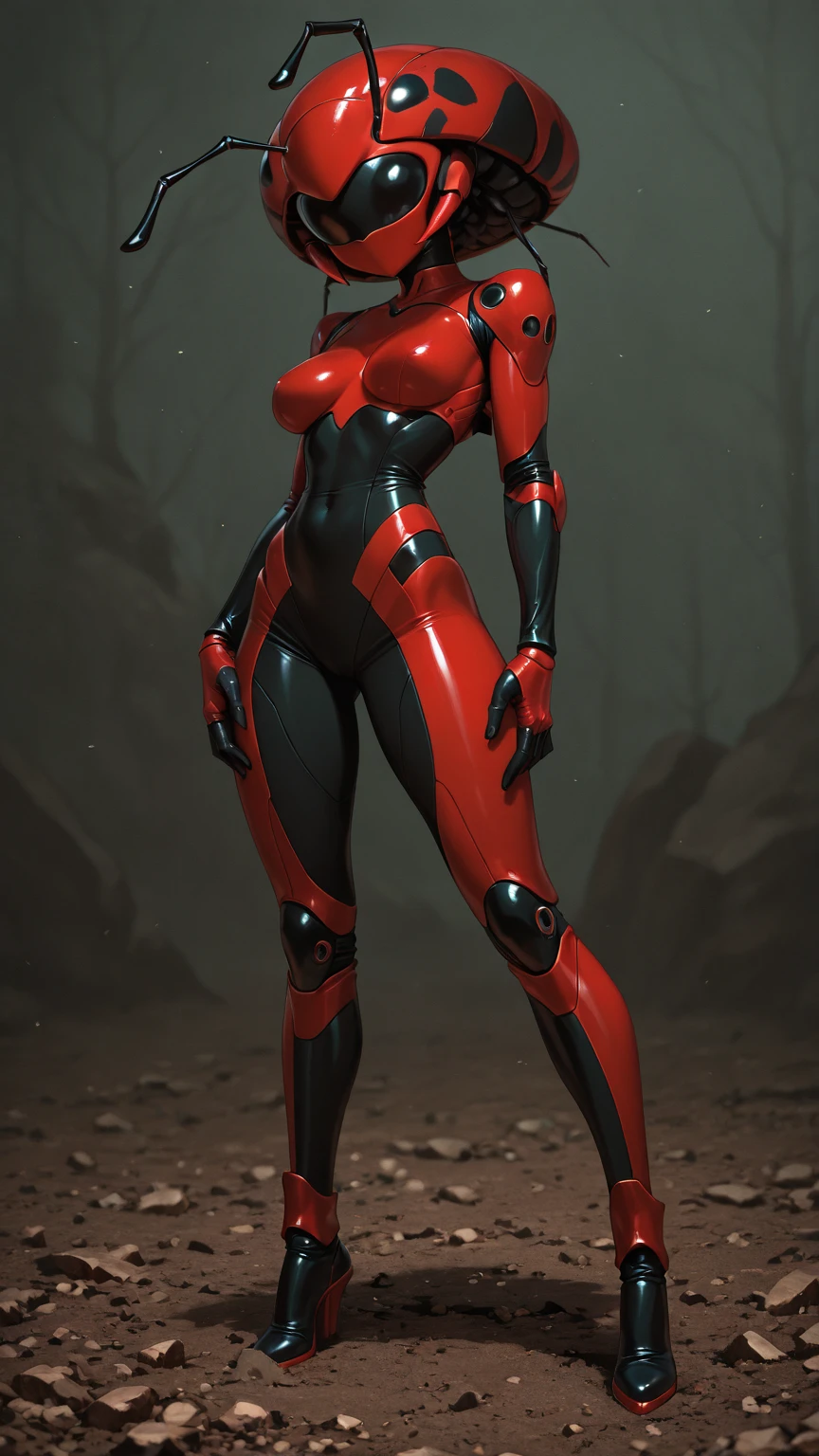 zPDXL, source_anime, BREAK Trilla, helmet with red translucent visor, , armor,black gloves,tight bodysuit,,black pants, BREAK close-up, solo, standing, front view, medium breasts, , wide hips, BREAK x3dce, 3d, jungle background, dense vegetation, rain, night, night sky,
