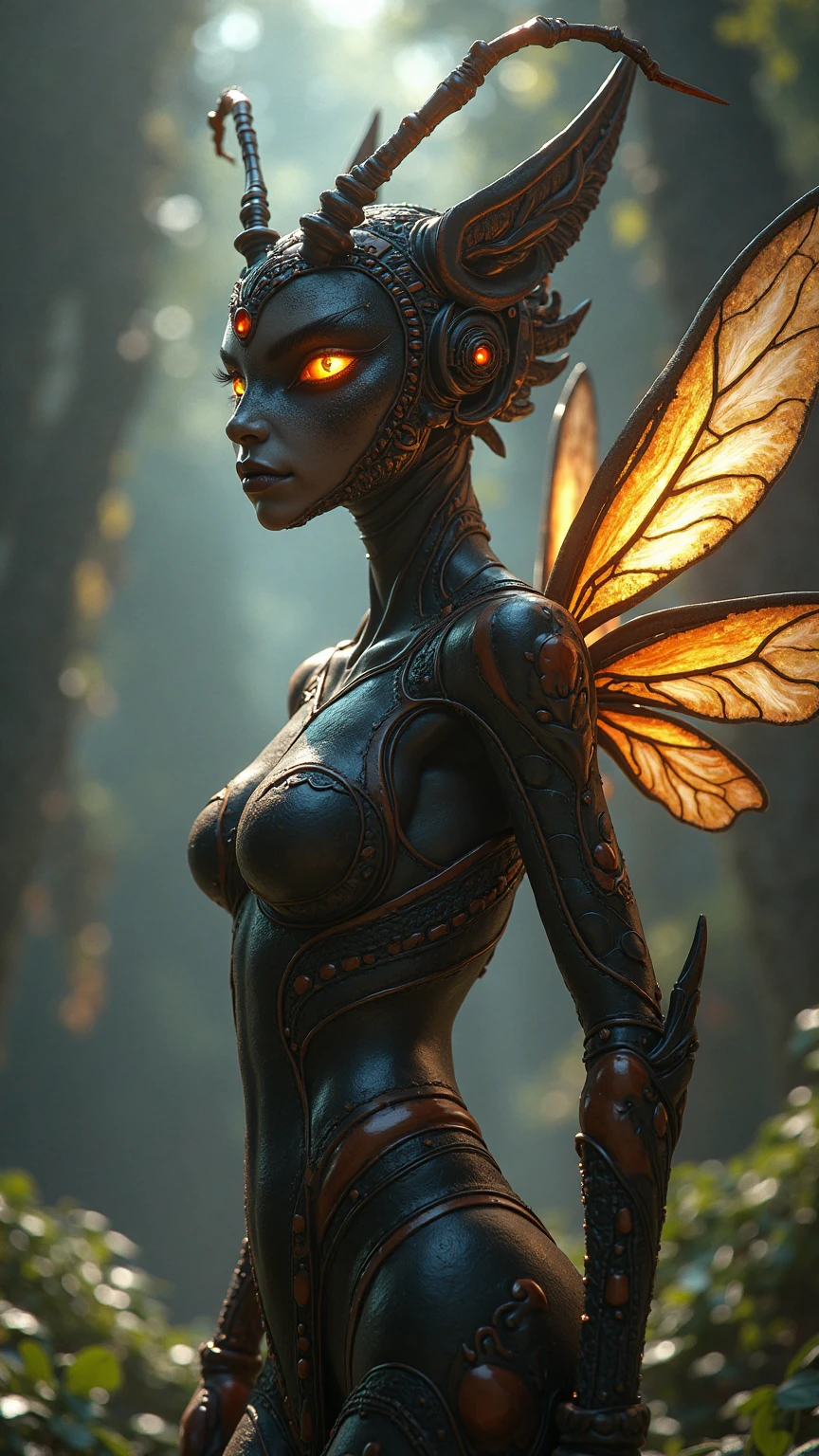A black Woman Tinker Bell emo