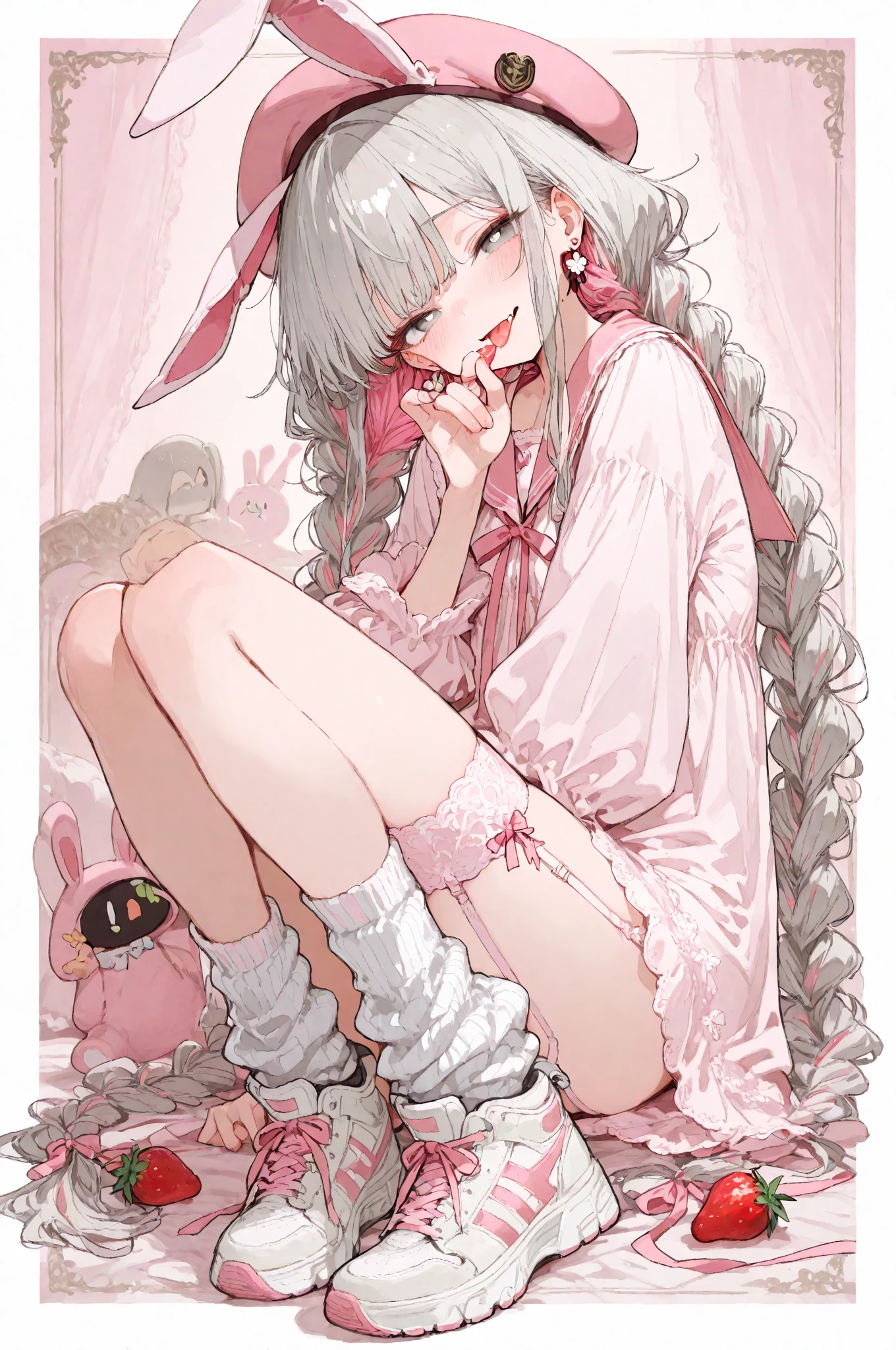 Loli with cat ears, completely naked, naked vagina, naked pussy, Beautiful neat