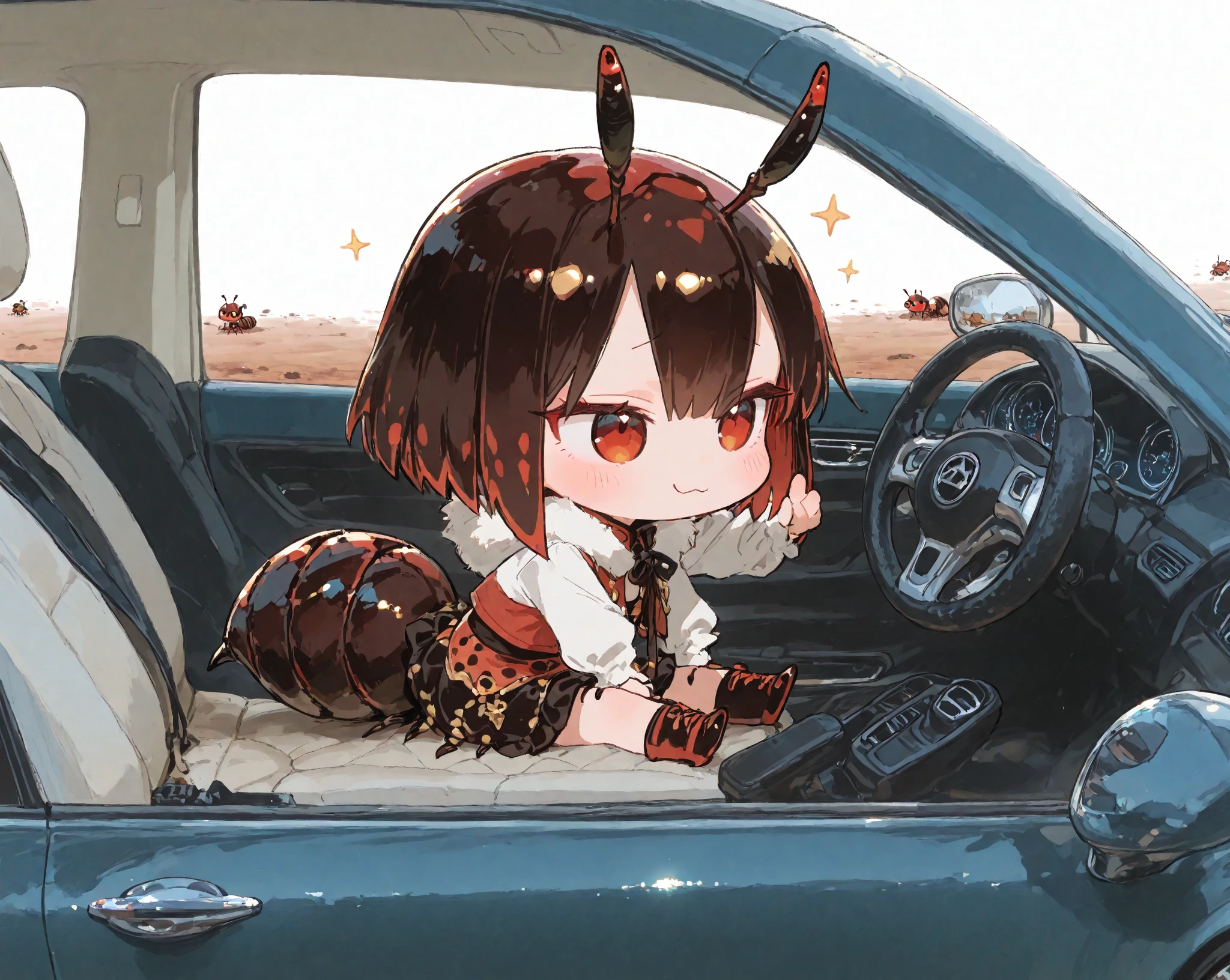 power crashes kobeni's car (meme), ,Ants with Allure,ant girl,cute,beautiful ant girl,chibi,





	
