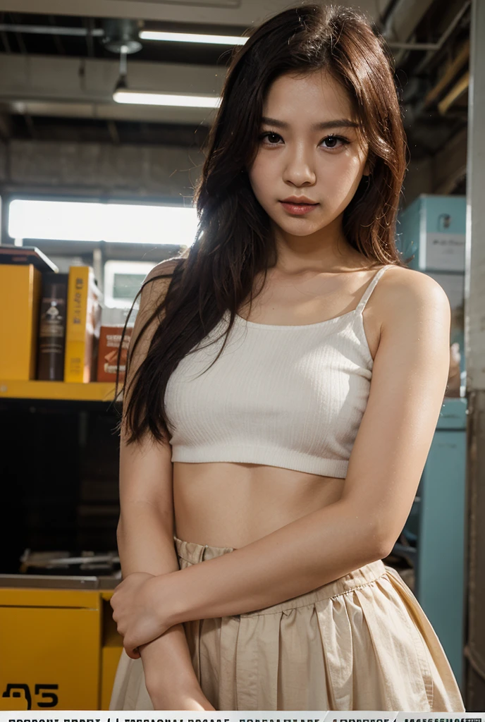 (Original Photography, best quality), (Reality:1.3), (Photo quality:1.2), (Ultra-high resolution:1.0), 8k, RAW photos,Mature movie actress, Filming,Female astronaut in locker room,tight space suit,camel toe,dramatic picture