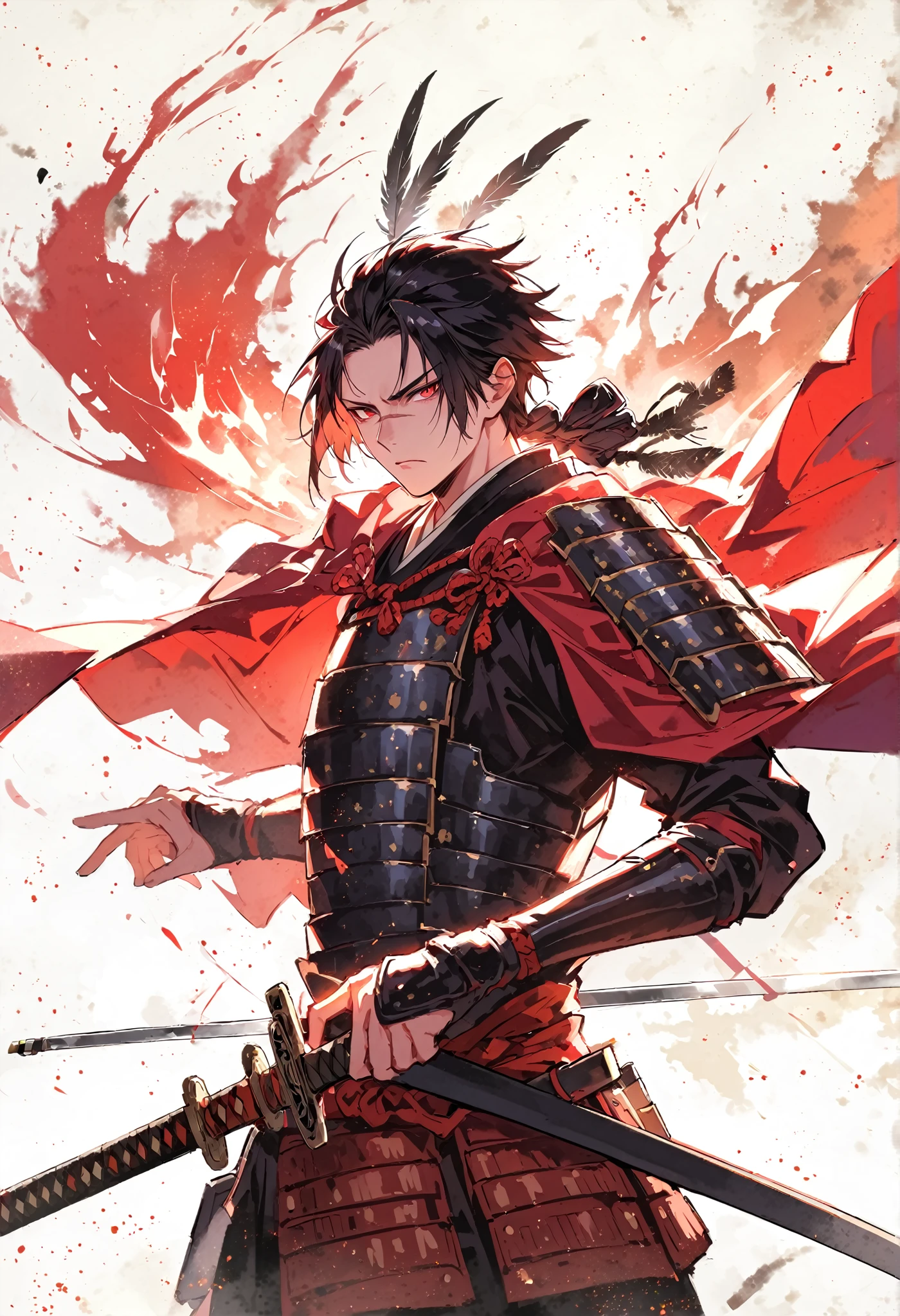 samurai,cat years,male,old,cool,score up_9,score up_8,score up_7,source_anime,masterpiece,best quality,super detailed,