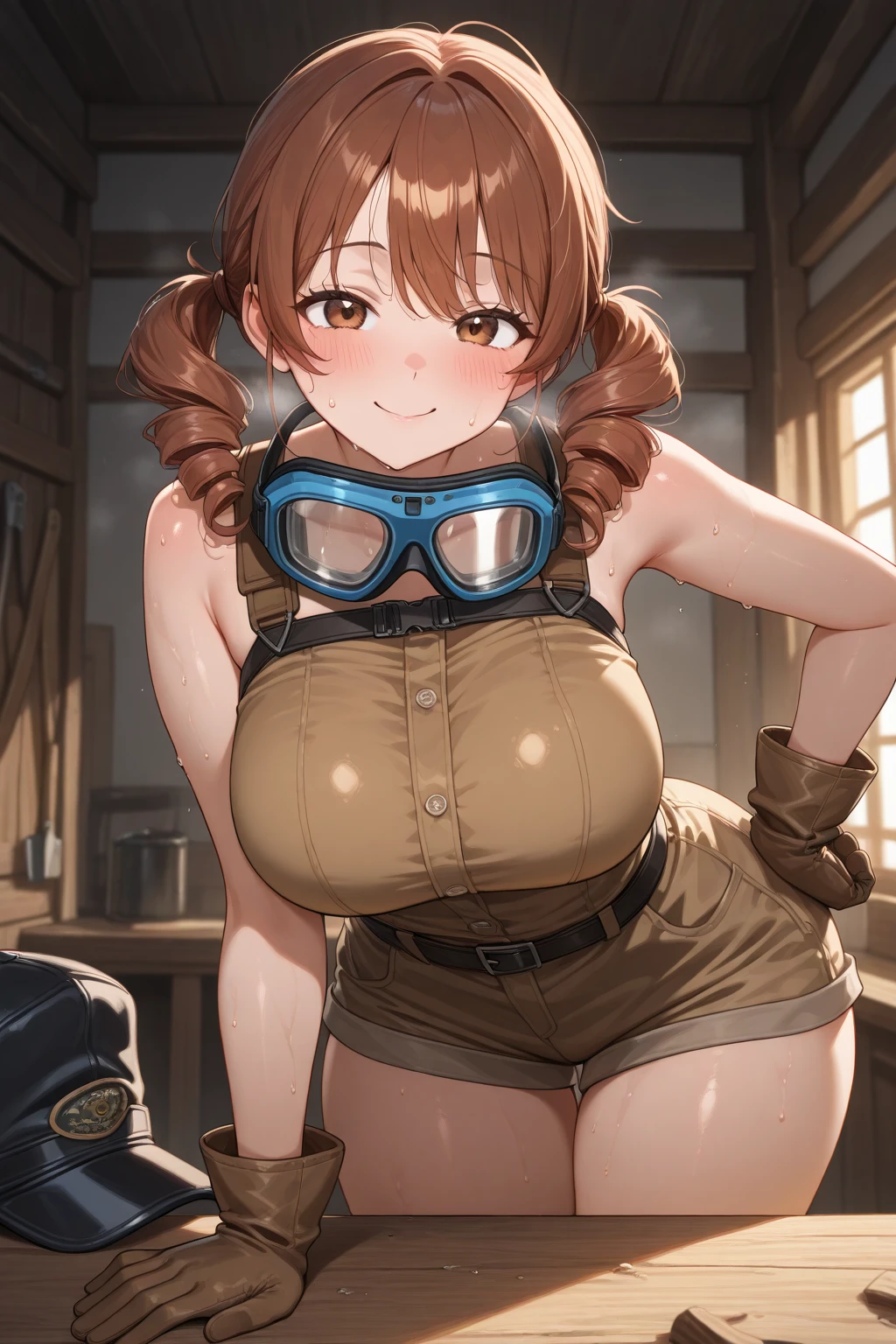 steam locomotive|{girl,huge breasts,huge breasts},{huge breasts1:6},armored train,integrated with the train