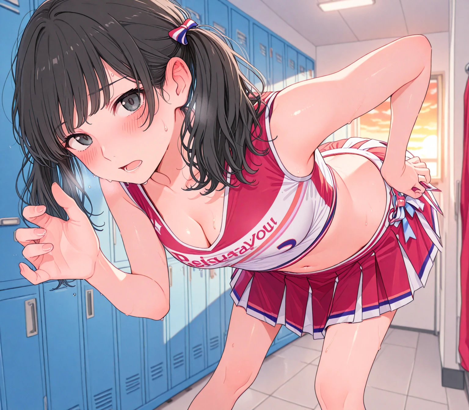 High school girl with stomach ache