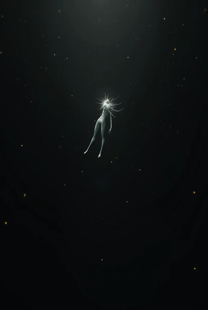 skinny, ?????, high. Floating in the vastness of space in the galaxy. full-length ?????. silver hair