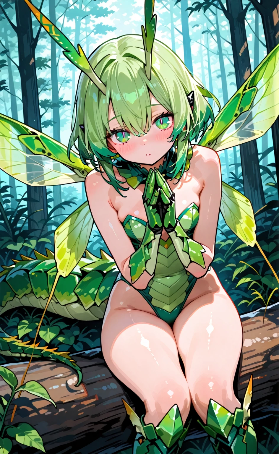 Human Girl、One Girl、Micro Bikini Armor、Broken Armor、、Insect rape、insect caterpillar、Caterpillar's dick、Caterpillar's penis、caterpillar and sex、Fantasy World