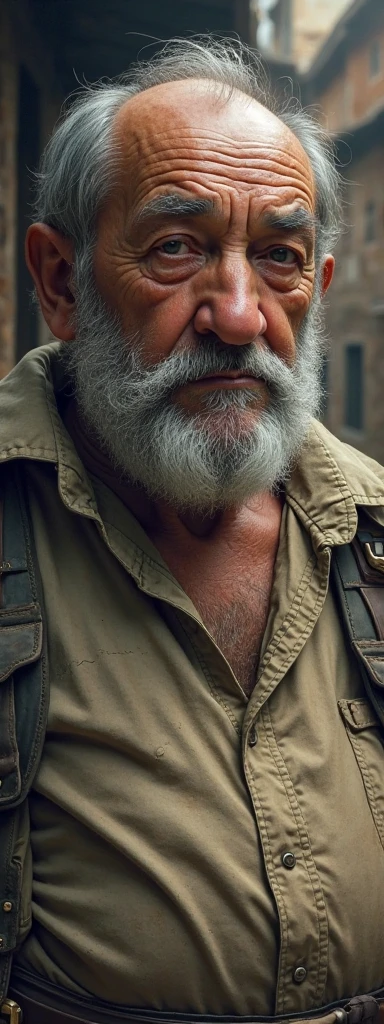 A bearded man who squints a lot dirty