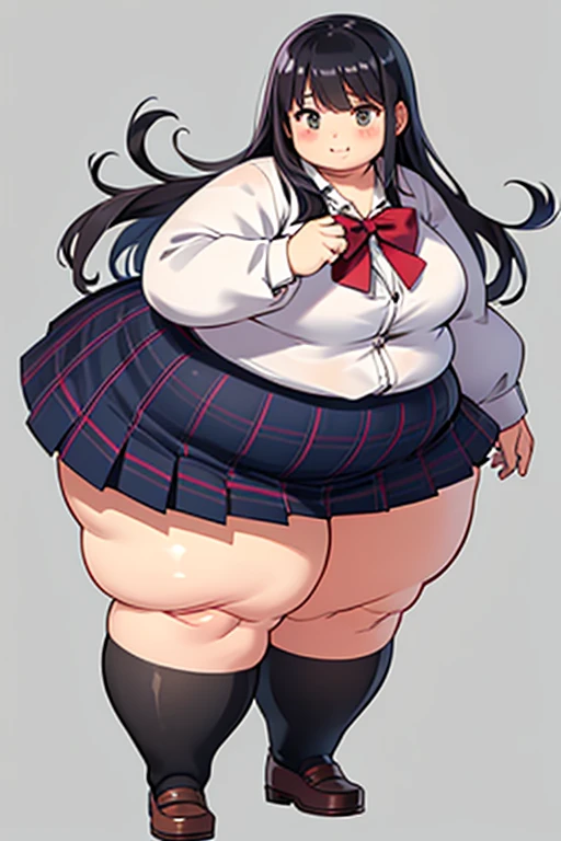 (masterpiece, best quality, highly detailed), 1girls, big belly, blurry background, huge belly, art by kipteitei, round belly, chubby, curvy, simple_background, gradient_background, belly grab, enormous belly, fat belly, thicc, bigger belly, really big belly, jiggly belly, shirt covering belly, belly cover by shirt, glasses, (((((((mommy)))))), casual clothes, skirt, thighhighs, ((full body)), long hair