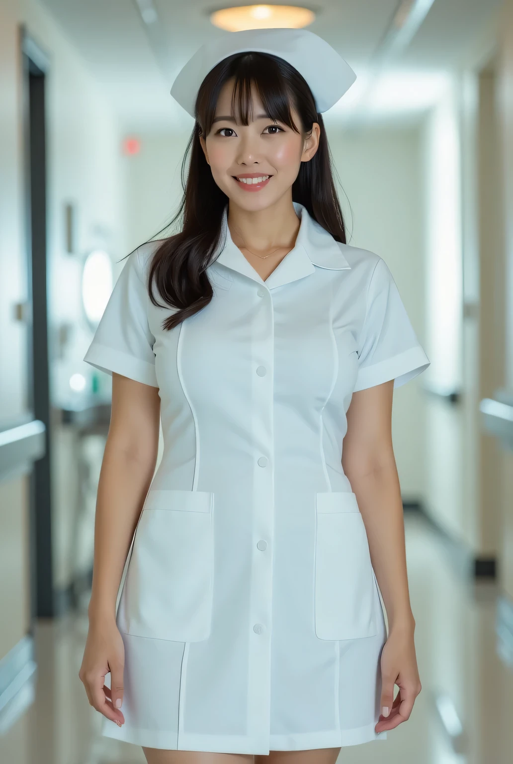 Big breasted Japanese nurse.
