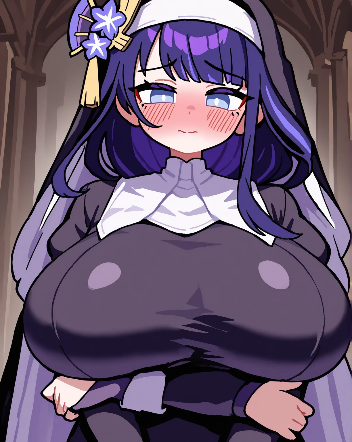 (( close、16K、Highest quality、Attention to detail、Rich skin detail))、((((Female, 32 years old、Browsing Caution、Chubby、Sex with a black man、Sex with multiple men、Surrounded by multiple dicks))))、(Green Eyes)、((long hair、Blunt Bangs))、((Purple Hair))、(Beautiful Eyes)、(((White Ao Dai)))、((((Swollen nipples、Huge breasts))))、 ((Sweat、Wet))、 ((blush))、(Fat belly、Wide Hips、Thick thighs)、((((Embarrassing、Lying down、Spread your legs))))、Are crying、((Bedroom at night、On the futon、Dark Room))