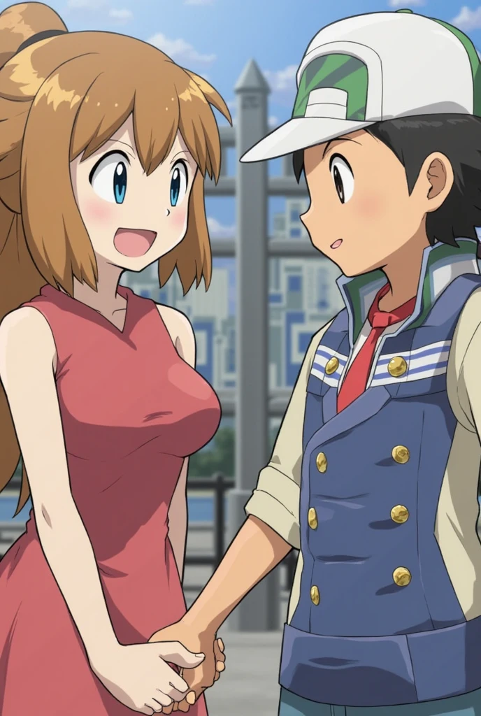 NSFW, masterpiece, (best quality: 1.2), long hair, blue eyes, green hair, worns, big breasts, evil_smile, sexy, ((tennis player)), red lipstick, fishnet stocking, ((seducing a boy)), breast-feeding, 1boy, boy touching woman, boy groping woman