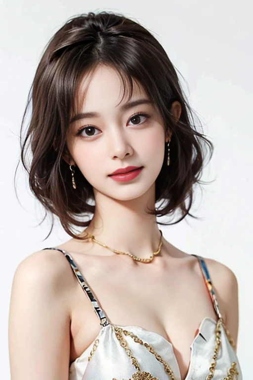 (short hair woman), (off-shoulder sweater, oversized sweater), (hiden short pants), (cross-legged sitting, hands lying on thighs), on bed, medium breasts, deep cleavage, best quality, masterpiece, illustration, very delicate and beautiful, very detailed skin, CG, Unity, 8K wallpapers, amazing, fine detail, highly detailed CG Unity 8K wallpapers, huge file size, high resolution, handsome detailed woman, very detailed eyes and face, Stunning detailed eyes, light on the face, (Best illustration: 1.1), (best shadow: 1.1), ultra high resolution, (photorealistic: 1.1), (photorealistic 1.2:1.1), realistic face proportions,slim,smile,(fluffy black eyes: 1.21), black eyes, looking at the viewer, dark brown hair, earrings, necklaces, hairpins, full body shots, (irregular skin imperfections,veins,moles,skin wrinkles,pores: 1.2), (dark night background: 1.2), (bokeh: 1.4), (pureerosface_v1:0.35)