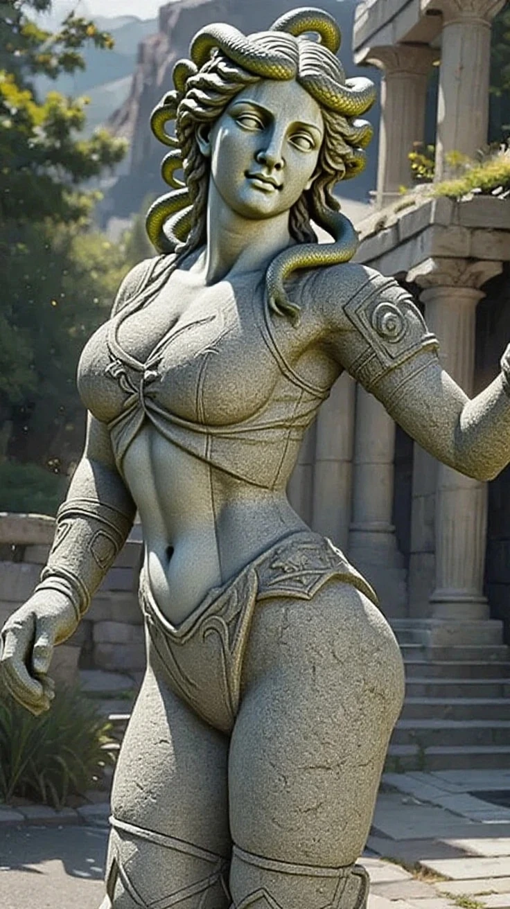 ((full body, standing):2) {((yamato))}, ((Wearing black Egyptian attire, headbands on her body and face):1.4), ((doing erotic pose on a sarcophagus, looking at viewer, smiling):1.2), ((extremely large breasts):1.8),\n ((Ancient Egyptian tomb full of sarcophagi and scarabs stuck in the walls ):1.2), anime, anime-style, 16k, ((best quality, high details):1.4), masterpiece, UHD