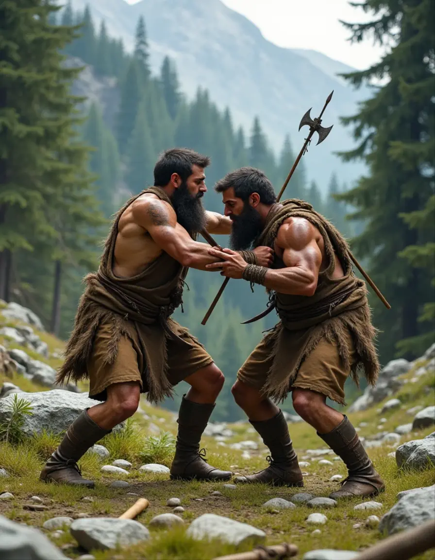 Three cavemen 