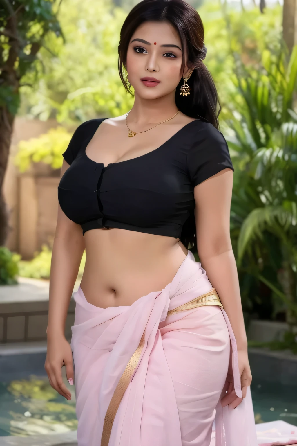desi aunty white V-Neck Sleeveless Bralette
