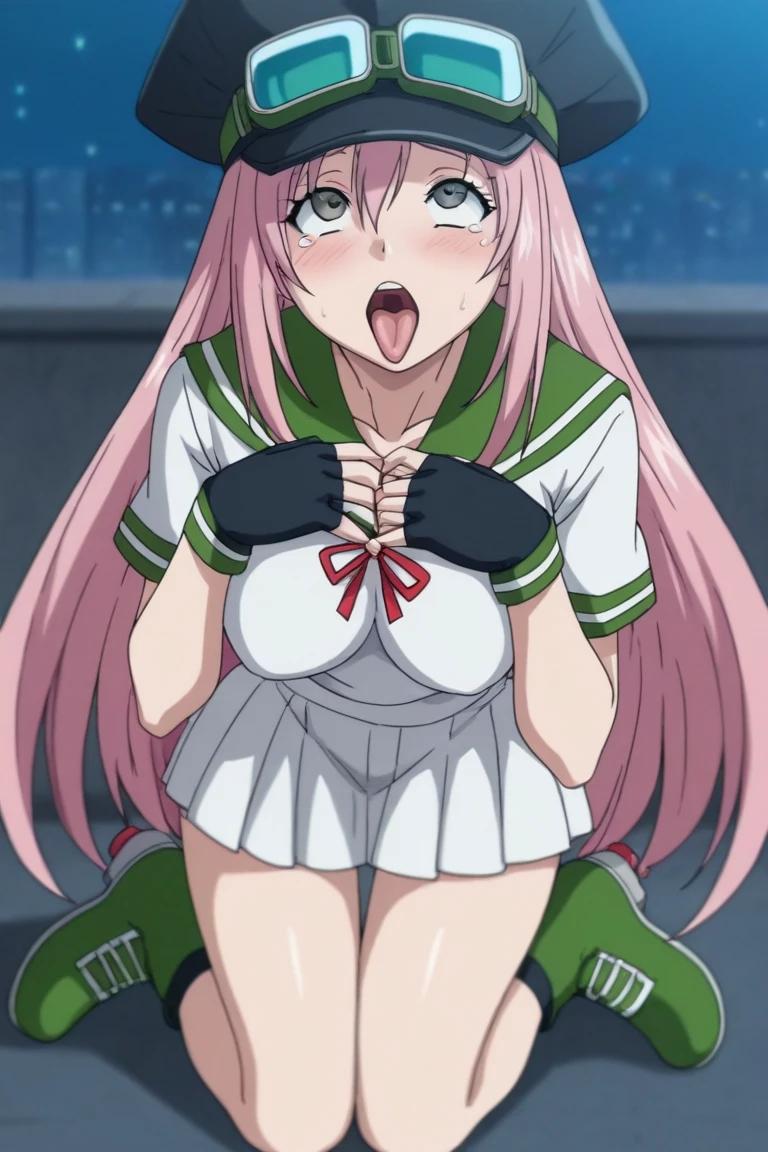 Laladevi Luke, Lara Deviluke, Long Hair, Pink Hair, tail, Ahoge, bangs, hair ornaments, (Green Eyes:1.5), smile,
break , White shirt, (yellow blazer:1.5), blazer, ribbon, green ribbon, Pleats, Pleats skirt, skirt, (green skirt:1.5),
break indoors, classroom,
break looking at viewer, (Cowboy Shot:1.5),
break (masterpiece:1.2), Highest quality, High resolution, unity 8k wallpaper, (figure:0.8), (beautiful detailed eyes:1.6), extremely detailed face, Perfect lighting, extremely detailed CG, (Perfect hands, Perfect Anatomy),Plump body、Naughty smile、Wet costume、Squatting with legs apart、blush、Sweaty、Transparent nipples、Nipple erection