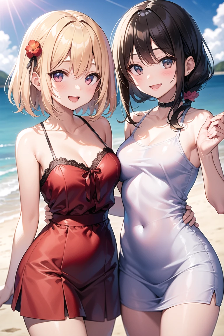 2meninas,seios gigantescos de decote,Milk secretion,Moda Praia Competitiva,piscina,Molhe-se,cheio de suor,heart of love