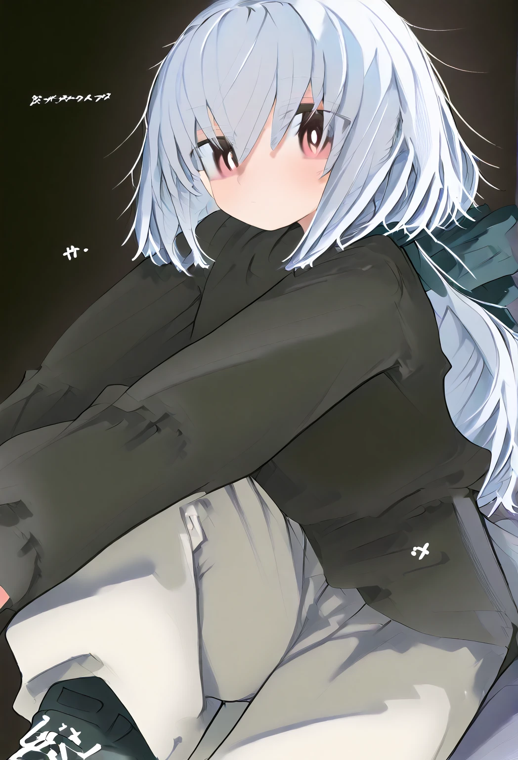 A girl with white hair. pees in shiny leggings. Urine runs down my legs. Pants are washed between the legs. She moans sexy and has an orgasm while standing 