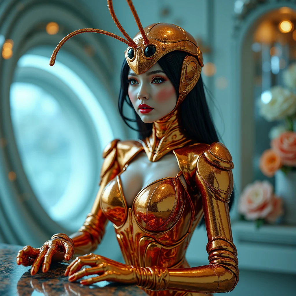 beautiful clear face(Rain waves_haneame:1.5), Super Detail, High Detail, high quality, best quality, High resolution, 1080P, harddisk, beautiful,(transformers),(Arcie),beautiful女人,Mecha Girl,Battle Mode,Mecha Girl,Sexy curved mechanical armor (Heavy,chest contour),Technology Antenna Hair Accessories,Female Warrior