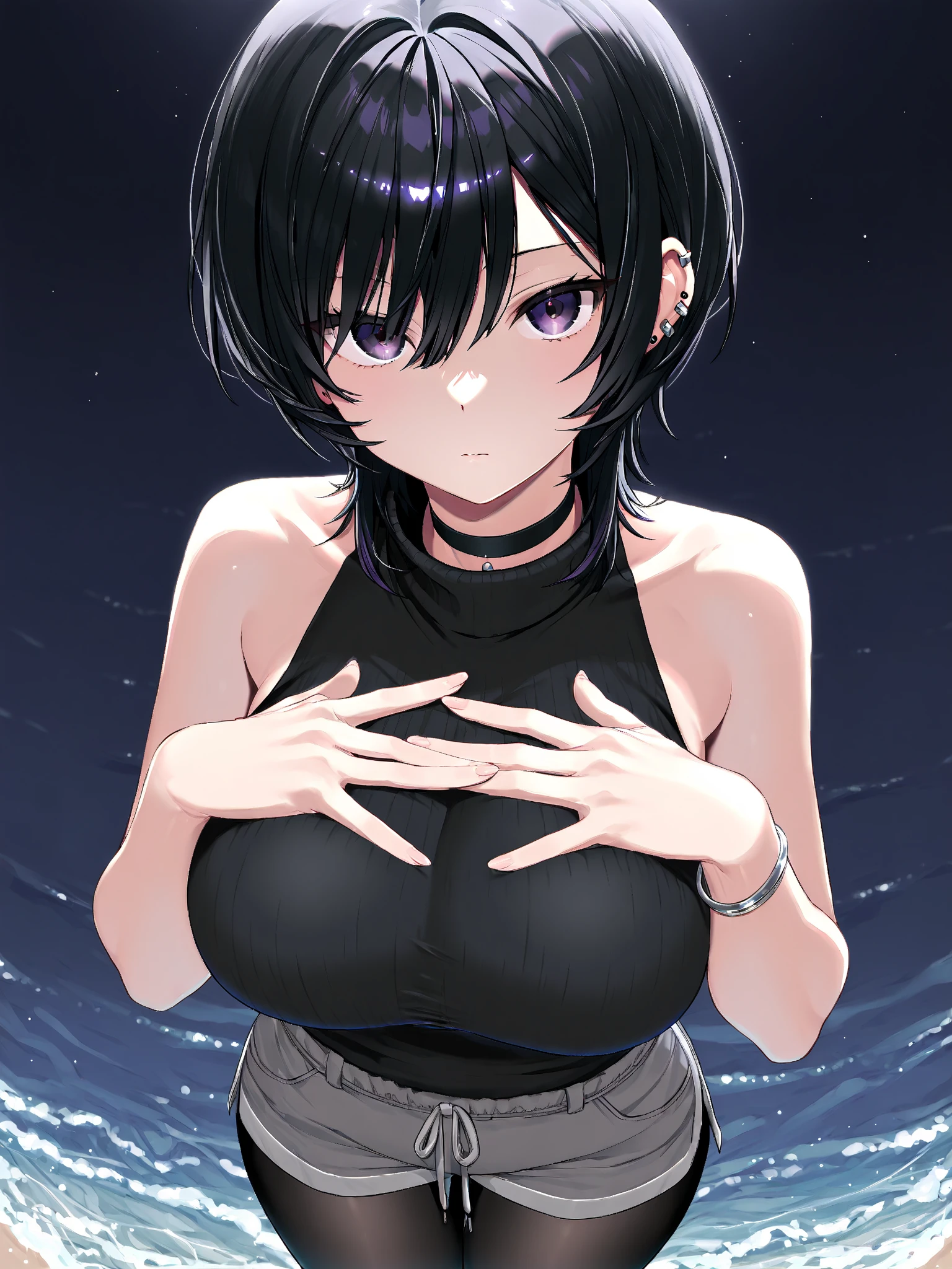 nsfw,ultra detailed,anime style,1 girl,short hair,large breasts,tank top,spread pussy,on back,tops lift,(stare at viewer with stern eyes:1.5),(bitting own lip:1.1),(angry:0.9),nose blush,(shamefull:1.2), surprised,(ecstasy:1.3) ,(slut:1.2),(vulgarity:1.3),(fucked silly:1.1),(steam:1.1),(wet:0.8),(trembling:0.8),(tears:0.7) ,(drooling:0.6),(sweat:0.8),beatiful detailed 5 fingers