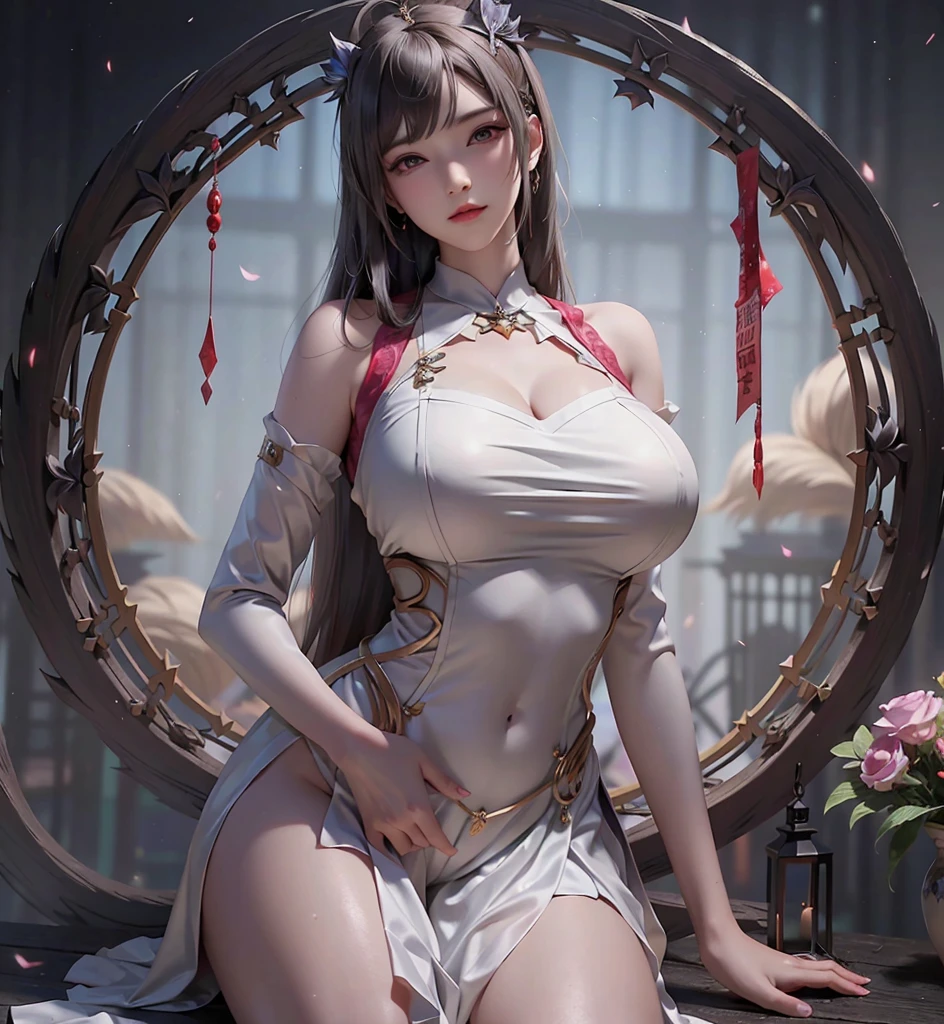 Woman in transparent dress,Viewer,(((Huge breasts, Keeley University))),Slim waist,(Navel exposed,Bare waist), Long hair, extreme detailed details,High-end real site, Heavy rain scene, Detailed fantasy art, Stunning character art, Beautiful and exquisite character art, Beautiful gold and silver dress, Very detailed, Girl in shiny cheongsam, Exquisite headpieces and jewellery,Crystal jewelry filigree, galaxy, Stunning visuals, (Dynamic Stripes, light rail:1.2), Vibrant colors,Long hair动漫女孩和fox, Beautiful platinum fox lady, 白毛fox, Beautiful character painting, Beautiful anime portrait, fox耳朵的女孩, a beautiful fox woman, Mystical artwork, Guweiz, by Ren Renfa, fox, Large Breasts,Full breasts,Golden ratio figure,Perfect body,Ultra wide-angle shooting,Full body shot,Body close-up,Full body shot,Look at the audience,穿着薄纱Pleated Skirt,Soft anime illustration, Soft dark background,Fujifilm XT3 Clear focus, f 5.6, High Detail, Clear focus, Dramatic, (Wearing openwork clothing), (Looking at the audience:1.8), (Natural light), (Tempting)translucent, Good velvet quality, Compared, Divine Light,, Silver gray hair, Sky background, Absolute Strength,Female angels,Girl in sexy silk,,Large Breasts,Full breasts,Golden ratio figure,Perfect body,Ultra wide-angle shooting,Full body shot,Body close-up,Full body shot,Look at the audience,, 穿着薄纱Pleated Skirt, Model shooting style, Large Breasts,Full breasts,Golden ratio figure,Perfect body,(Extremely detailed CG 8k wallpaper unit), The most beautiful artistic photos in the world, , 8K Ultra HD, soft light, high quality, Film Grain, Fujifilm XT3 Clear focus, f 5.6, High Detail, Clear focus, Dramatic, (Wearing openwork clothing), (Looking at the audience:1.8), (Natural light), (Tempting) Lying on your side in bed,Lazy gesture,Charming and seductive expression,best quality,masterpiece,Ultra-high resolution,(Practical:1.4),original photo,Ultra-high resolution,8K,There was a woman,White skin,Exquisite makeup,Big Wave,Pleated Skirt,High heel,Long legs,Bright beautiful eyes,用浅色眼影打造Exquisite makeup,