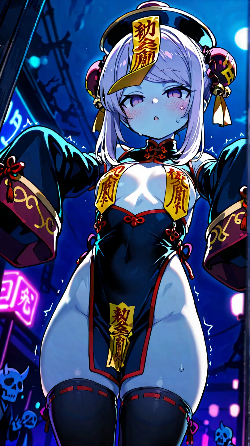 (((nsfw))),(((white sheer fabric fundoshi))),(((white sheer fabric pelvic curtain lifted by self ))),(((wears tabi on feet))),(((white short sleeve kimono tops))),(((Show cleavage))),(double-breasted,underbust:1.2),(((Japanese festival twisted headband)))