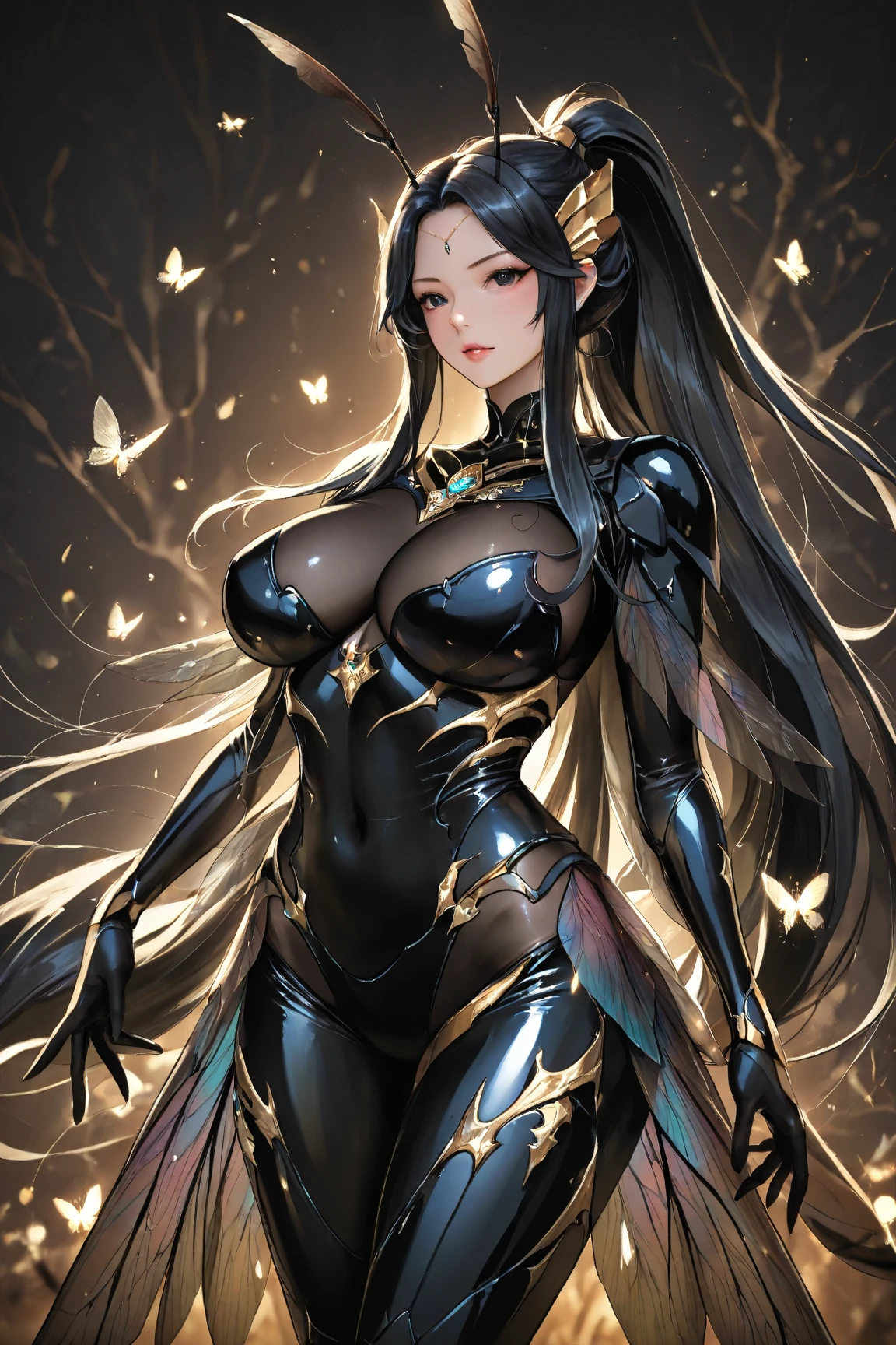 arcane arachnid lady, elise the spider queen, league of legends, arcane arachnid, fighting stance, ( body formed from metallic mauveine and metallic black liquid metallic paint twisting into a beautiful interpretation of the female figure), long sharp fangs, au naturel, ((complex metallic colours in the foreground)), (( fluid mechanics, the loveliest smooth scale face makeup, smirky expression)) - dark blood, onyxia