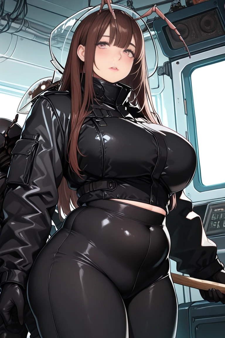 She is tied up and put on a go-kart with her legs spread, exposing her huge tits A naked policewoman with huge breasts, tied up with rope Super busty with huge nipples Exposed huge boobs Erect nipples Pussy headset Police hat sunglasses Black Stockings Big Ass