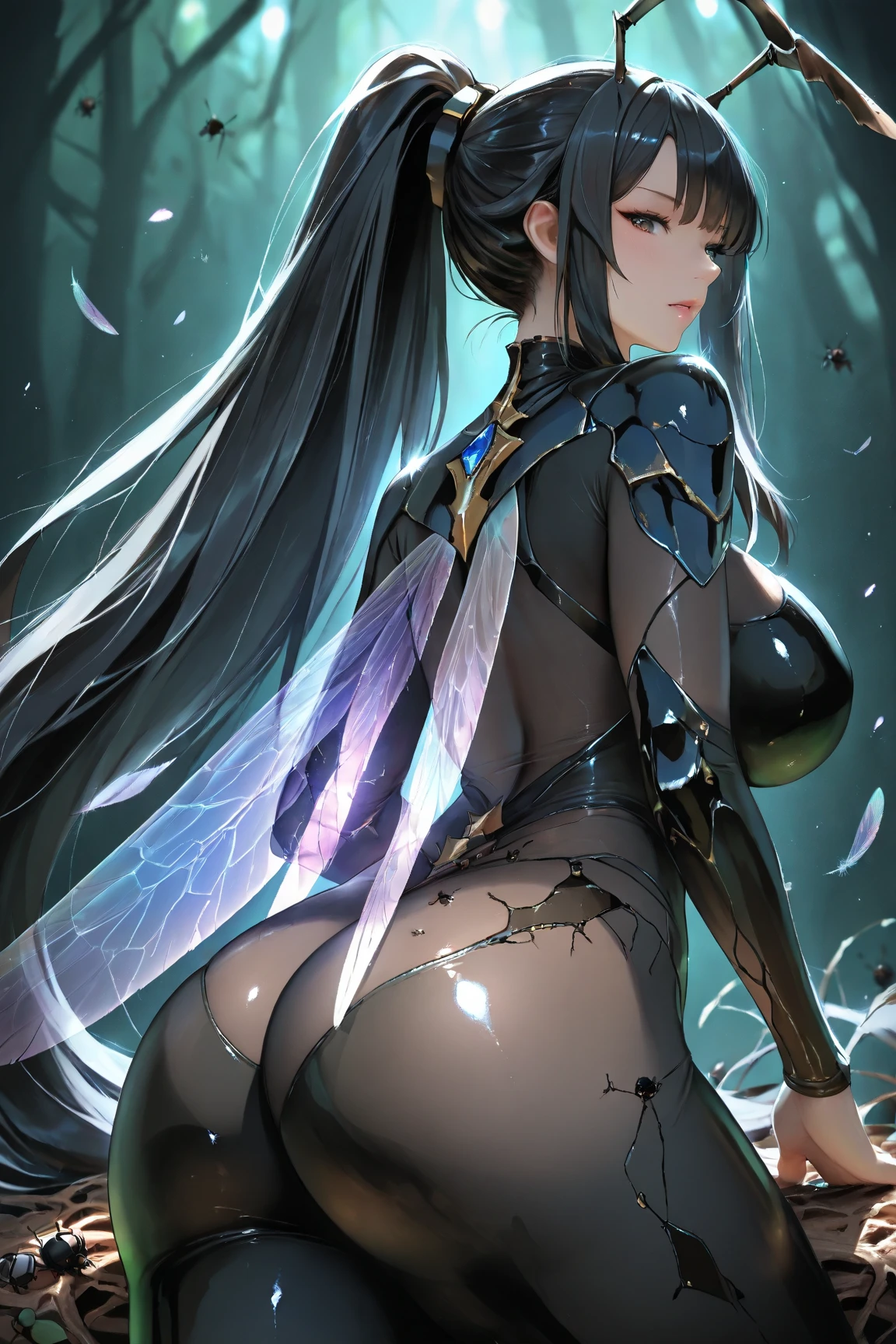 Parameters(Official Art,unity 8k wallpaper,Very detailed,high quality,最high quality:1.2), Black Hair, Blue skinned devil girl, Completely naked, Slender girl, Erect nipples, Wet Skin, Glowing Skin, Beautiful back, Big Ass, Back side, lip, Pixiv, On all fours, Spread your legs,Beautiful Vagina, monster Girl,(最high quality, Amazing details),(Bright Eyes), temple,