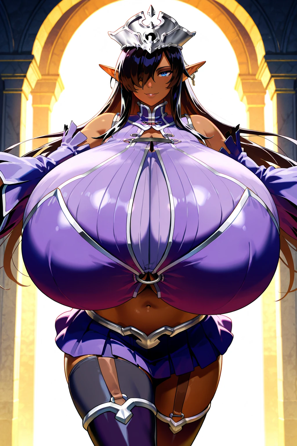 masterpiece, best quality, beautiful art, high resolution, well formed hands, body and fingers, 1 woman, solo, Kashino , adult, grown up, big breasted, cleavage, full body, braided long hair, blue_japanese_clothes, wearing DOA Kasumi's blue kunoichi dress, sexy and skimpy japanese clothes, kimono peek, sleeveless, panties peek, white stockings, gorgeous legs and thighs, she is doing exercise at the beach, seductive face, warming up, working out, sexy and captivating training, smiling joyfully and happily , looking at the viewer, close up on her bouncing breasts and bare legs and thighs, sweating , bouncing breasts, training montage session, beach environment