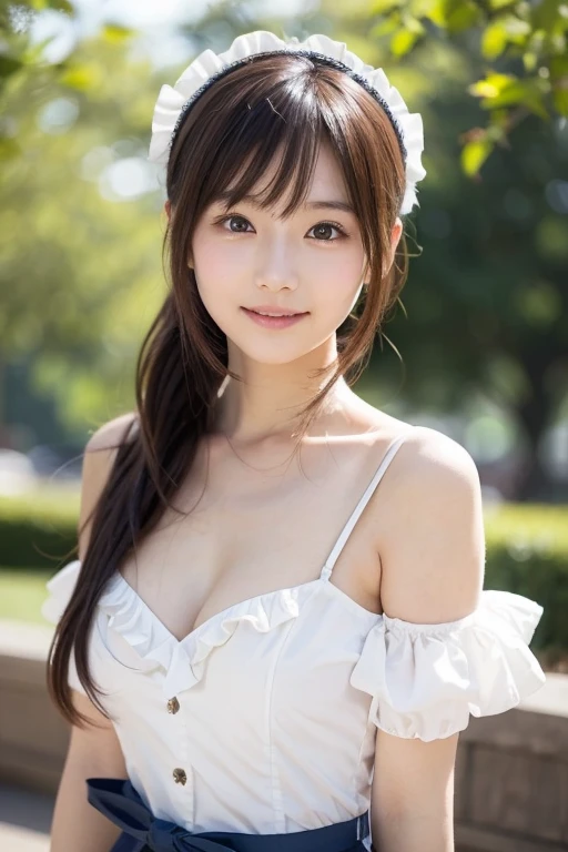 (table top, highest quality:1.5),Idol,shinycolors,sexy,pretty girl,shining smile,cute tits,flower headband,twin tails,shiny hair,nude,Peach-colored teak,glossy lip,farm