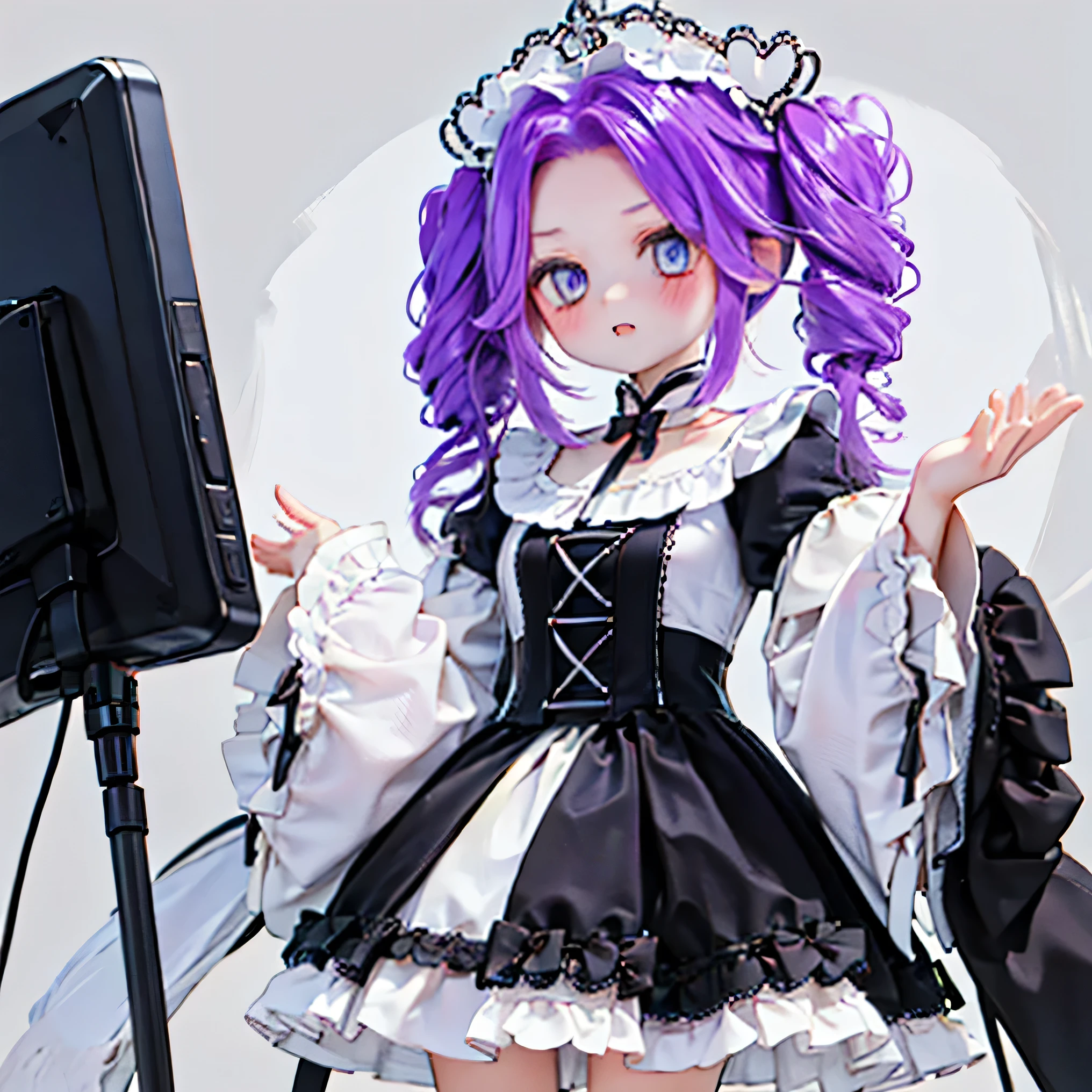 Shikoku Metal　dark purple hair　Put your hair up