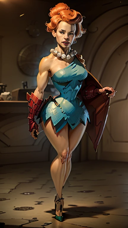 ((BLACK BACKGROUND,1:2, masterpiece)), full body MILF BIMBO, full body of paladin lady in ornate golden armor sitting on bed with open legs, black collar, pauldrons, breastplate, corset, golden glowing halo over head, white silver short bob hair, glowing red eyes, bright pupils, eye focus, red cape (hands on hips, clenching fist 👊 ✊️)