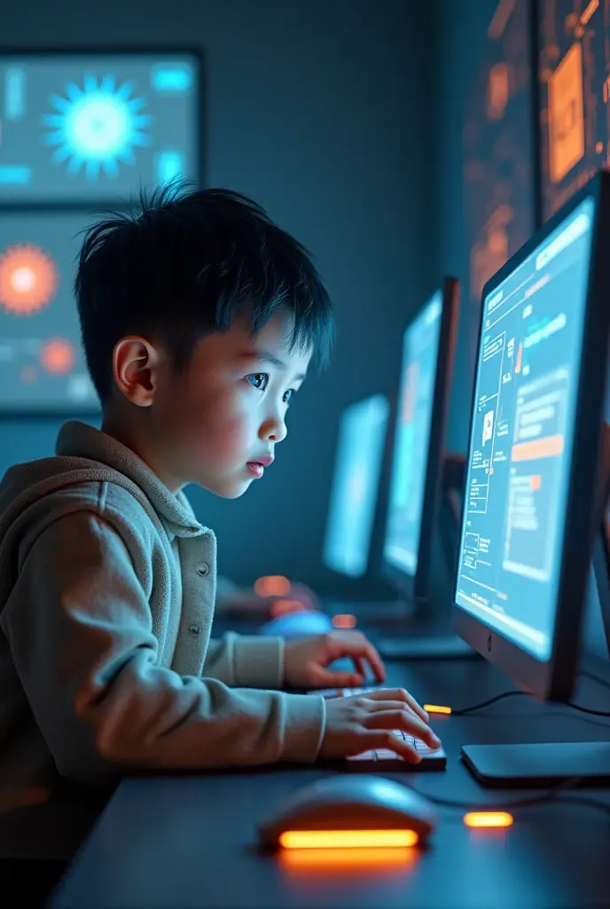 A boy with a suit sitting on a Facebook profile with a word Rõvå Tįnå on the profile