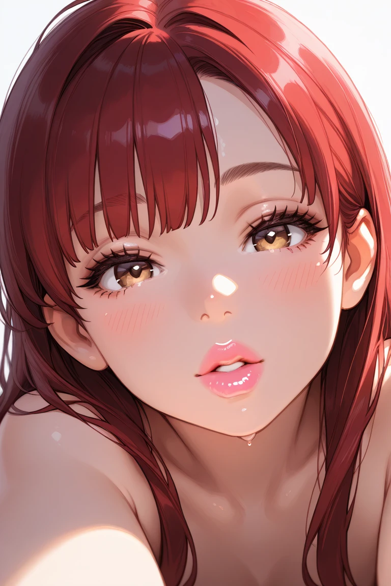 close melhor qualidade, 8K, 32k,mulher,pelada nua,ombros abertos, olhar sensual, Obra de arte, alta qualidade