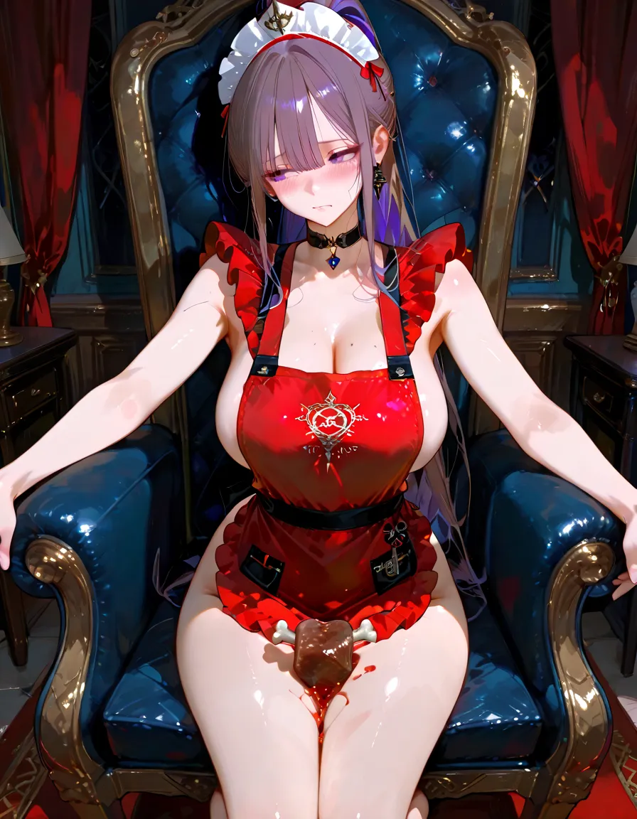 NSFW,(((((fullnude)))))1girl in,独奏,ropes,束缚,BDSM,BDSM,srestrained,sitting on,a chair,white hair,huge tit,,gargantilha,Chest Harness,a navel,Harnes,electricity,,lightning,Ahegao,tears,red blush,