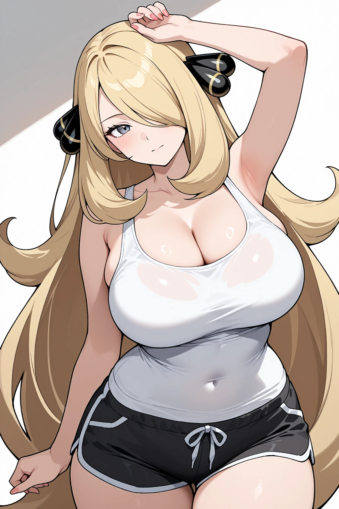 Gym, exercise,(clothes slipping off) hot,blonde beautiful,bikini,breast enhancement, sweating, (bikiniweating, tan, big deal, tan skin, panicked, blush, black silk clothes, see through, yoga pants,bikini,Big breasts,Cocked buttocks,Being harassed,rou toilet bowl,sexy,The cleavage is exposed