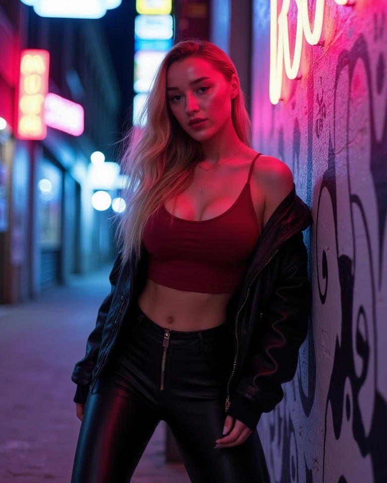 A women in a bra and panties very big boobs body, sitting in a bar, slammed her huge boobs on the counter, open pussy, front view, Full body image, 1 female, Gorgeous, Sexy, Skinny, Gray long ponytail sitting on concrete wall, Wearing a mini skirt, Tight cropped top, Open bomber jacket, High Leg spead, platform high heels, Perfectly symmetrical face, Beautiful breasts、Huge breasts:Russian huge boobs,plump breasts(Not wearing), (wet), Dynamic poses, Looking at the camera, Busy city at night, RAW color photos, Perfect and realistic, Extremely detailed, 8k, Ultra HD,blush