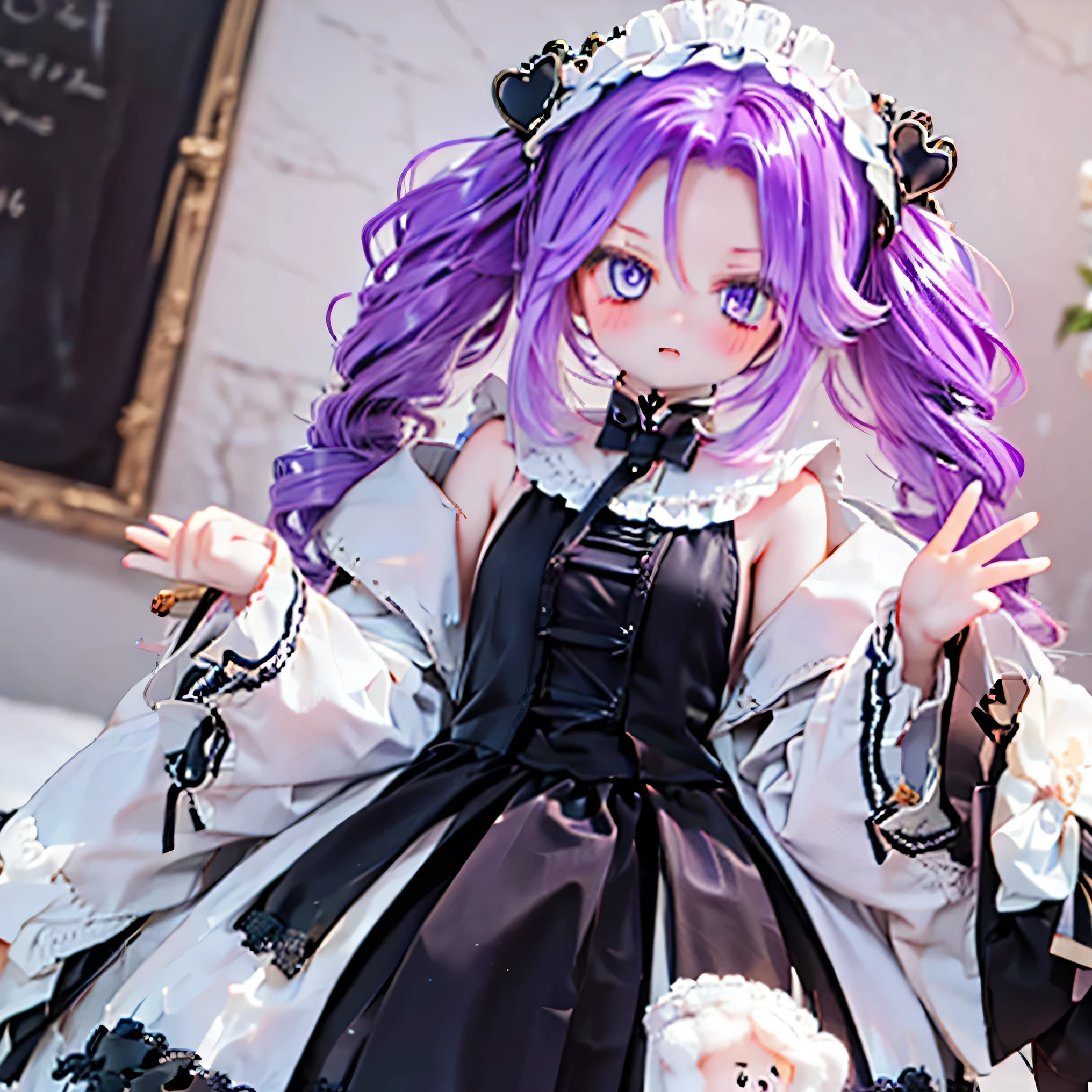 Shikoku Metal　dark purple hair　Put your hair up