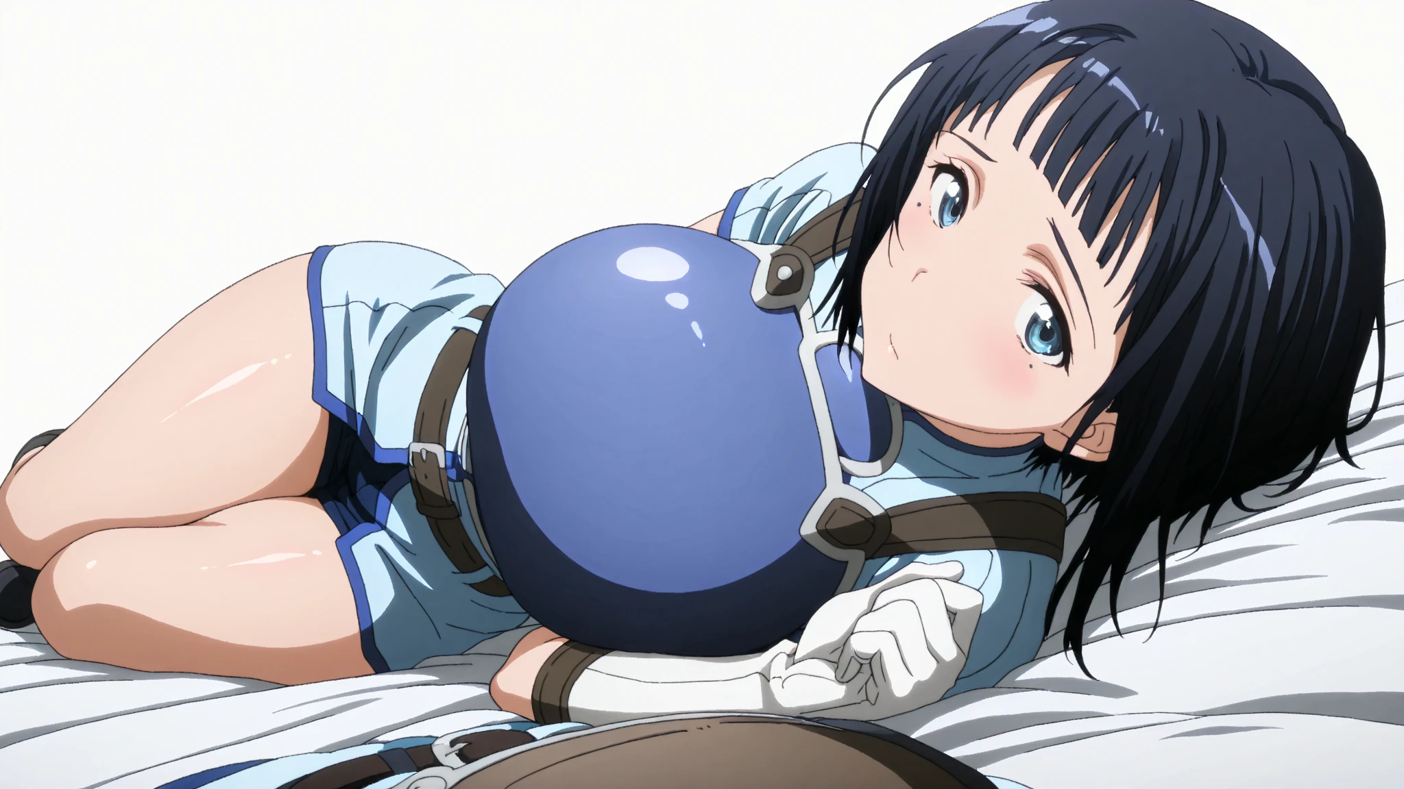 ((Very beautiful face and eyes:1.2、Highest quality,masterpiece:1.2)),Intricate details,Very detailed,High resolution, 1990s\(style\)、Comic style、Dynamic Pose、((((Very large breasts))))、(((Simple white background、Only one adult woman、Motion Lines、Sleeping with legs spread:1.8、hetero、ass pov、Chubby、naked、The Faceless Man)))、(Cover your ears with your hands、Earrings、Open Mouth:1.4、Surprised face、Surprised face、blush、Broad shoulders、Brown Skin)、black eye、Black Hair、Bracelet、crown、necklace、Brown Skin:1.6、Angle from the front、、short hair、semen:0.3、