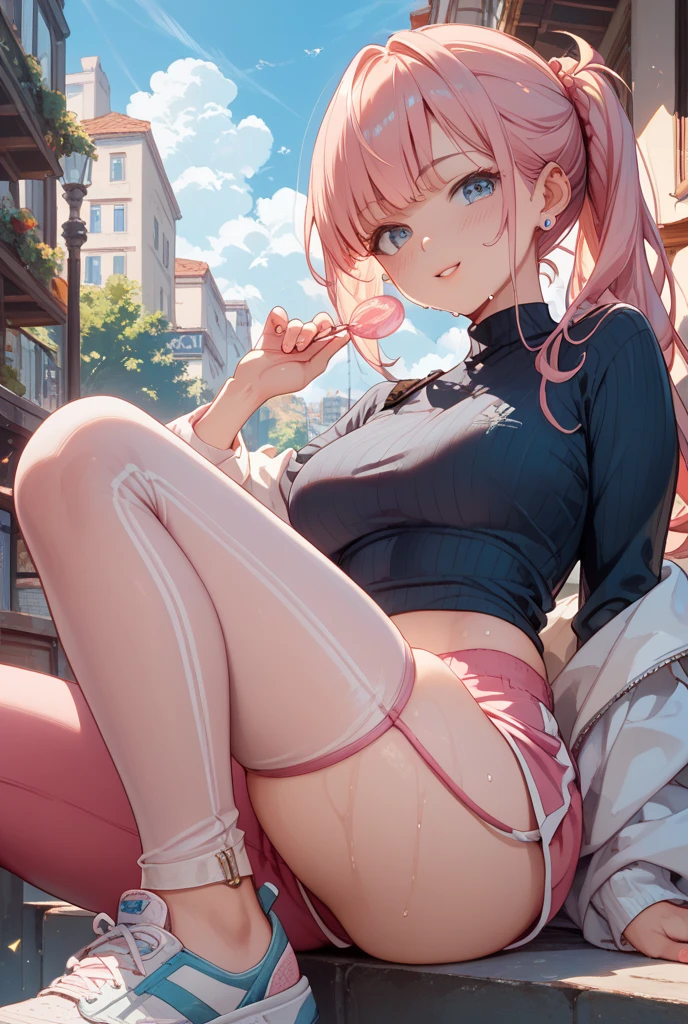Anime girl with pink hair and a bow in the hair, cute realistic portrait, Gweiz, magical girl portrait, cute characters, cute art style, anime moe art style, maplestory character art, Cute Portrait, cute anime girl portrait, small character portrait, artwork in the style of Gweiz, splash art anime ，, cinematic lighting, surreal, High resolution, photo shoot, sharp focus, most detailed, very detailed, super detailed, finely, very detailed目と顔,fluttering grass,(spring,cherry blossomsの花),petal,(Lens flare),altocumulus,bright light,cool breeze,(shade) internal [cherry blossoms],grassland,.best image quality，naked，wipe panties，publish one&#39;chest of，sexy and excited，beautiful breasts,white skin,pointed chest,erect nipples,porn images，lots of sweat，wet costume，wet body，See through，underskirt lift，nipple slip from，cum on chest，cum in pussy,  big (blue archive),((bulge skirt)), ((The wind blows up my skirt)), ((silk panties)), break, ((strong wind from the front)), (embarrassing:1.6), ((blush))