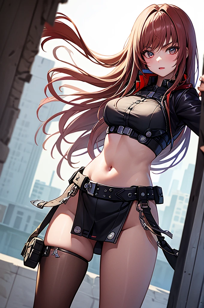 (masterpiece:1.4),best quality, 1girl, torn clothes,torn playboy bunny, photo session, fishnet legwear,