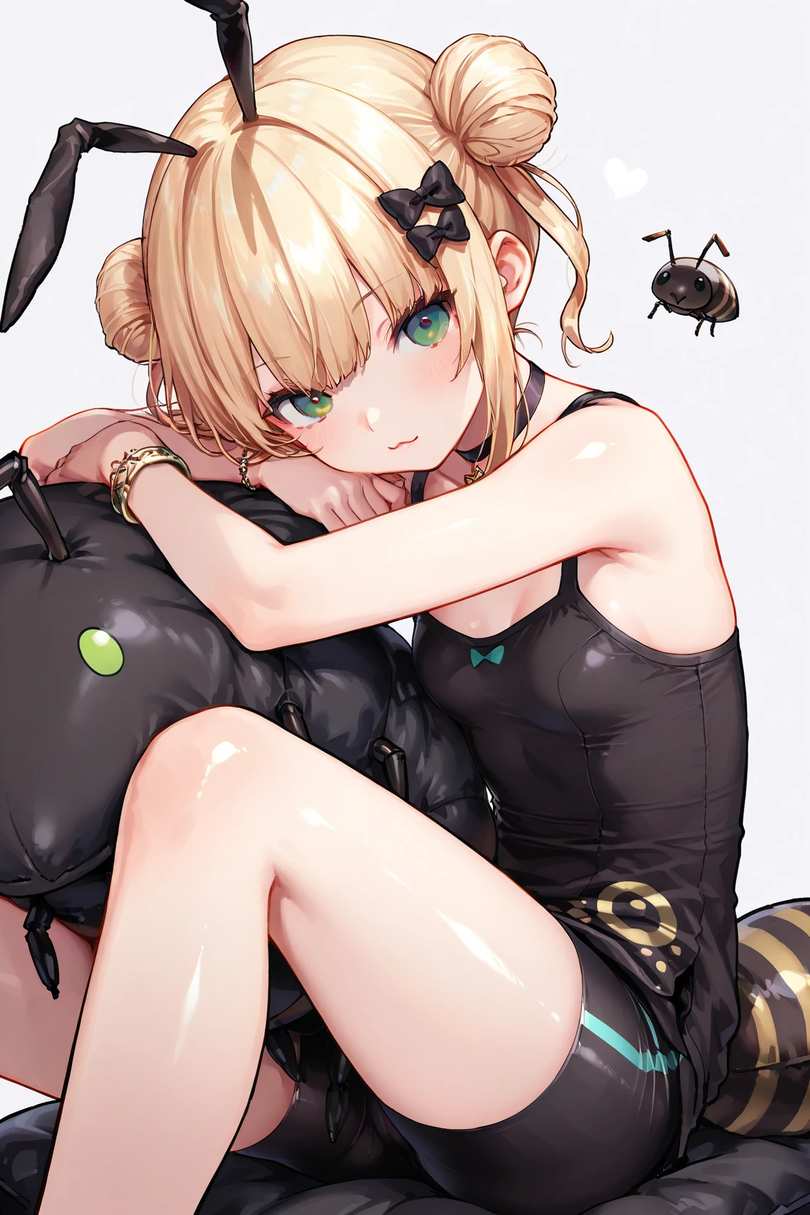 (table top),highest quality, super detailed,Beautiful blonde beautiful girl,battle mode、Combat Beautiful Girl、wearing a black high-leg leotard、A large amount of small cockroaches on the ground、running、Hunting down cockroaches、happy expression,look down at the ground[ 🐛Trampling：1.2]:0.4.