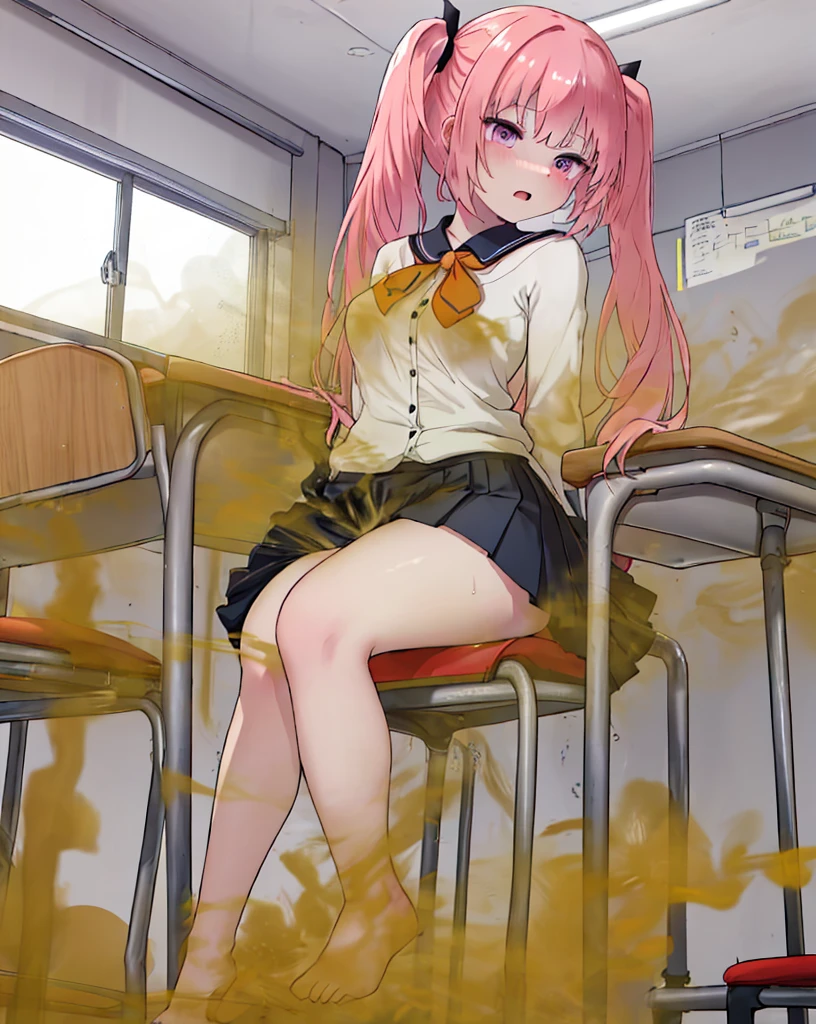 Ultra HD Photos、whole body、Accurate depiction of the human body、Schools that train ??? slaves、????? super young girl、classroom、whole bodyエスビアン、Small breasts、????、Clothed ????????????、Open legs、shame、Transparent love juice overflowing from between her legs、Sensuality、Feels good、Peeing、incontinence
