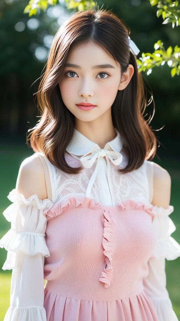 (水上の女の子) , masterpiece , top quality , very detailed , 1 person, (contrasting eyes) , standing , blouse, skirt , bangs , room , indoor