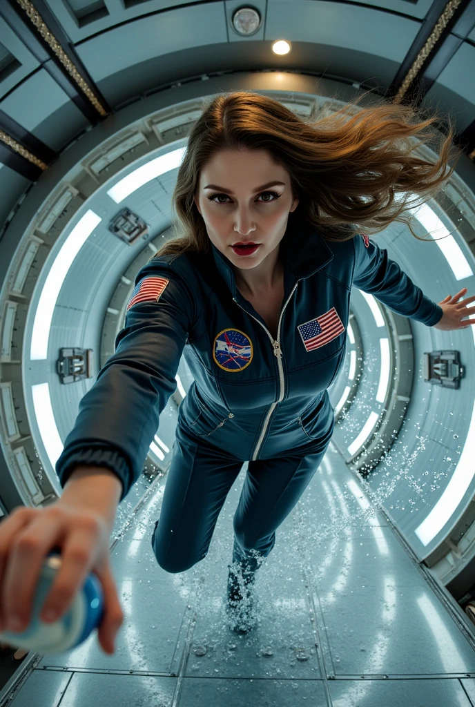 full body,photo of a 18 year old girl,floating in the air,in a spaceship,gravityless space,ray tracing,detail shadow,shot on Fujifilm X-T4,85mm f1.2,sharp focus,depth of field,blurry background,bokeh,lens flare,motion blur,<lora:add_detail:1>,