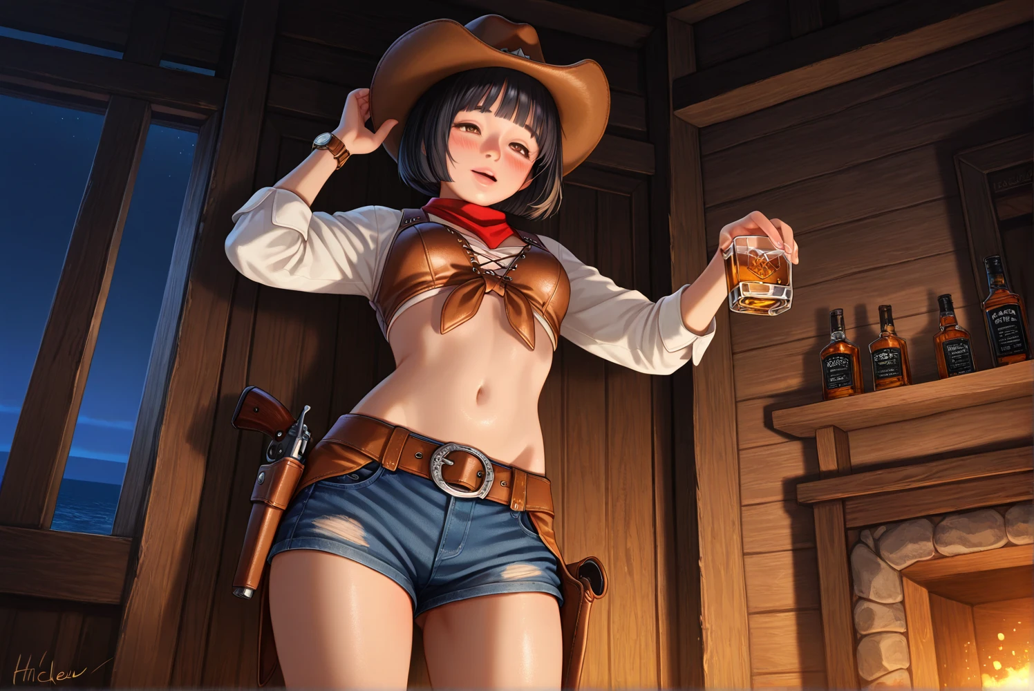NSFW,NUDE,Naked Gemini Sunrise,To be alone,Black straight hair,(Wear a belt around your waist),boots,Watch on wrist,Open your eyes,Standing in front of a white wall,masturbation behavior,Ecstasy,Above the knee shot,Standing in a sexy pose,Shot from the front,Low - Angle,Ultra-high resolution,16K