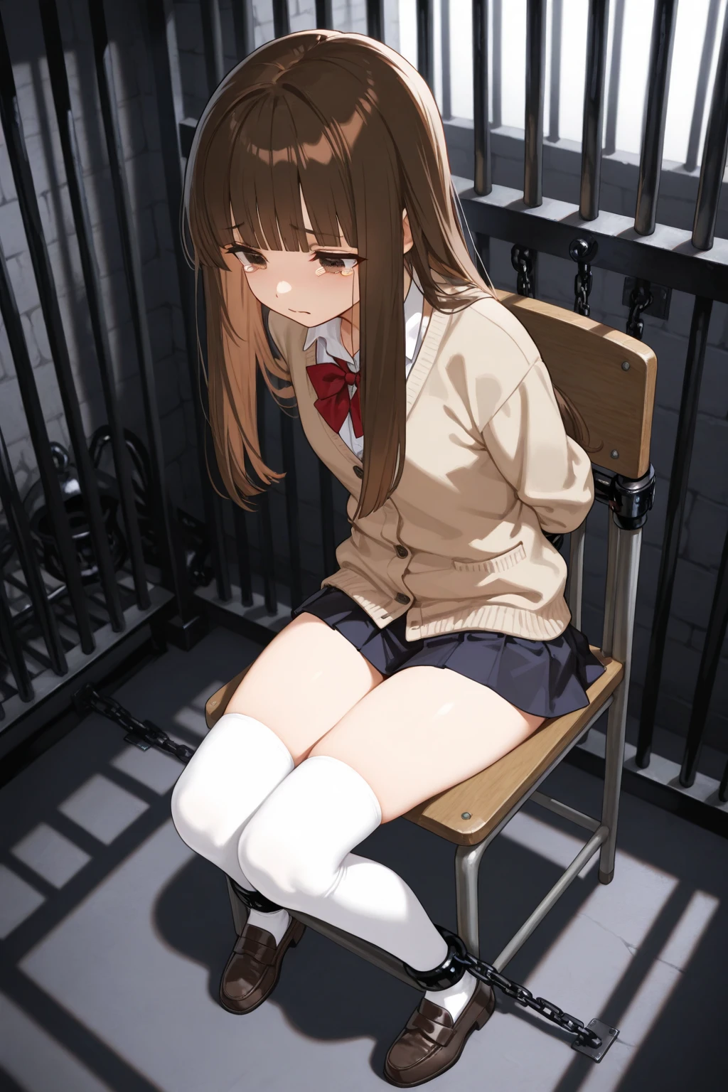 Put a rope between your legs:1.3, Close your legs, standing, Crotch rope
