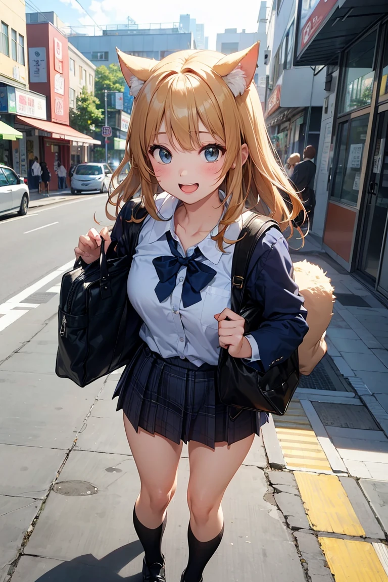 pieces fly、masterpiece、highest quality、Super detailed、High resolution、High resolution、8K portrait、Unity 8k壁紙のHigh resolutionCG、unity 8k wallpaper、cute type little:1.5、:1.5、Highly detailed CG unity 8k wallpaper、realistic、real person、cute type little、 portrait photography、shiny skin、High resolution、(16 years old:1.2)、(1 girl)、beautiful clear eyes、very detailed explanation、delicate face、nice lips、slender body、Same with big breasts thin waist、thin legs、(city road:1.6)、1 girl, cute type, perfect face, seriously, (blush:1.5),(golden hair ponytail:1.2),((there are many people nearby:1.4)),Same with big breasts,((school uniform:1.2)),(((clothing lift:1.5))), (((I have nipples))), Detailed description vagina,show vagina,spread legs,spread ,((Orgasm in the vagina:1.5))