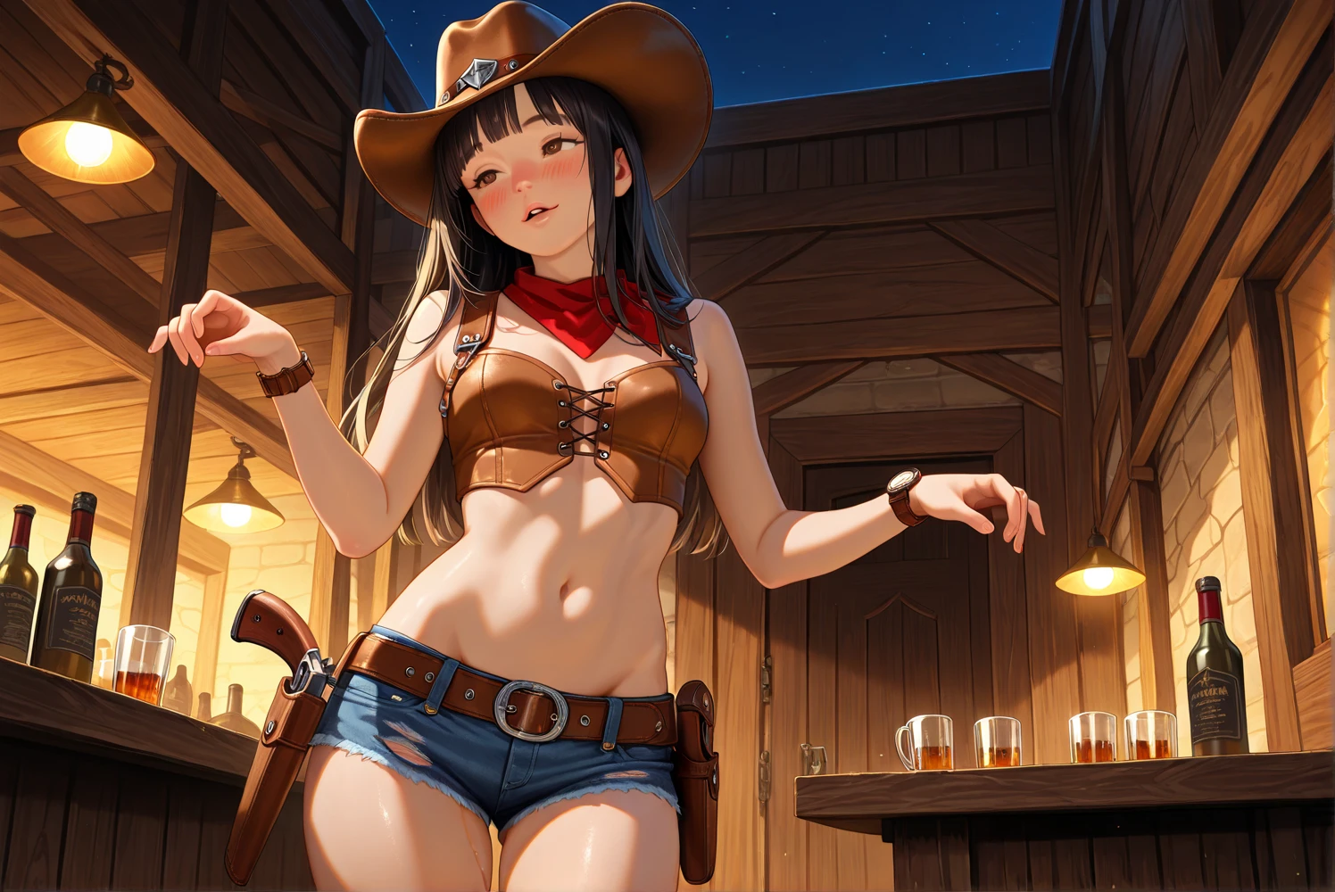 1guy, 1 girl, cowgirl sex, no clothes, large breasts, anime